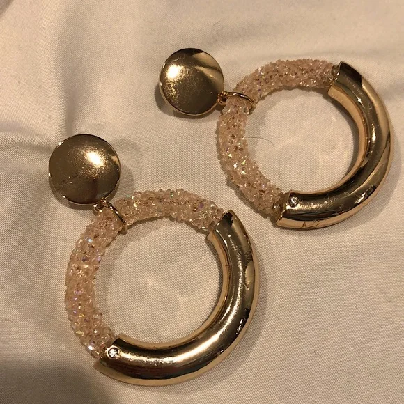 Crystal Hoop Earrings - Picture 1 of 3